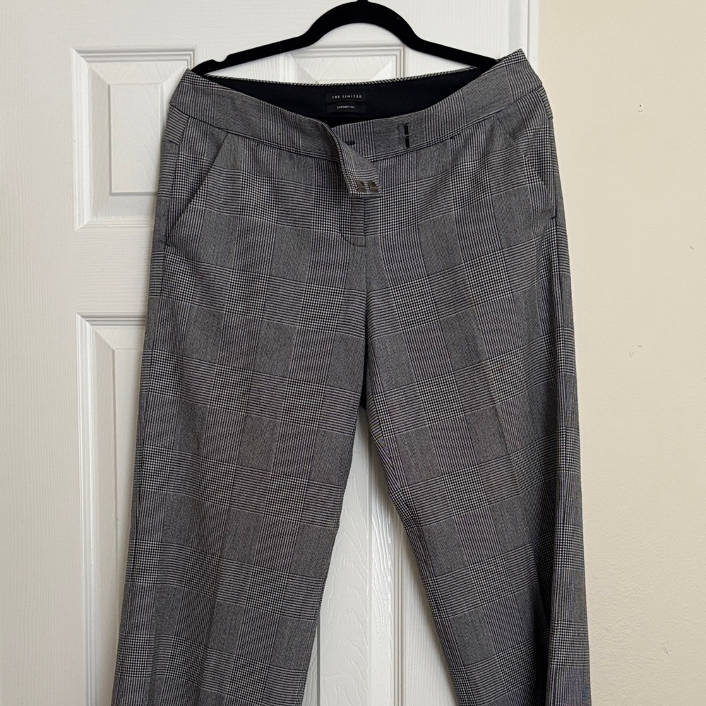 The Limited Black and White Houndstooth Pants